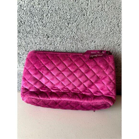 Vera Bradley Velvet Majestic Magenta Makeup Accessory Case - Picture 3 of 5